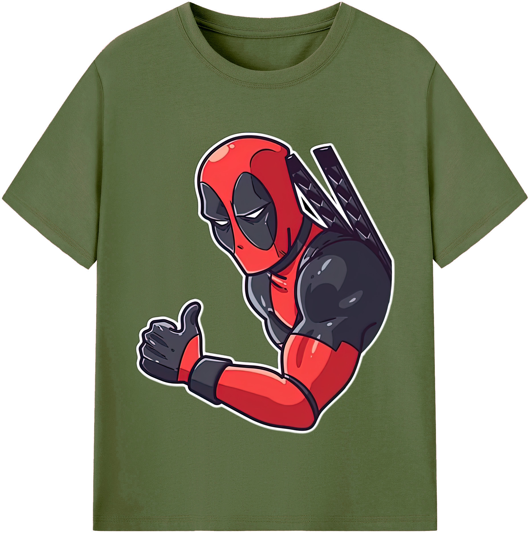 （画像用） Deadpool デッドプール 綿100％半袖Tシャツ（フロントプリント）